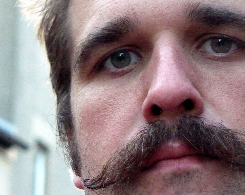 Man with moustache. 