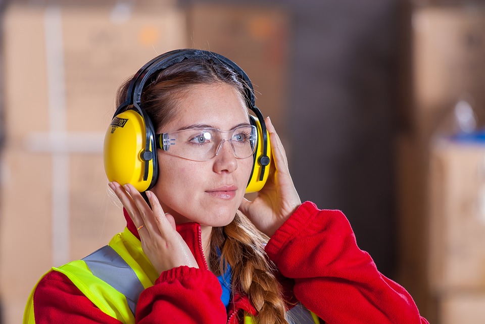 Woman with headphones