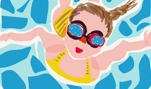 Girl swimming